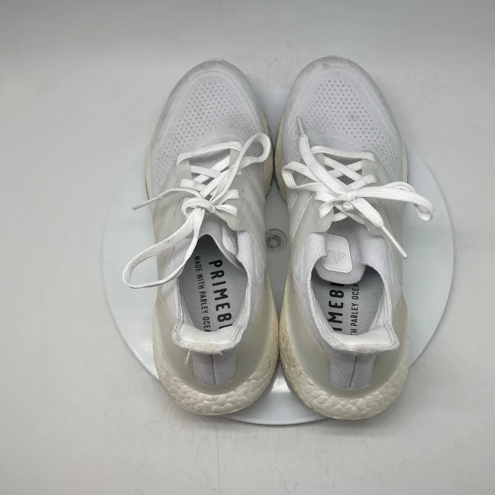 Adidas‎ Sneakers Womens 8.5 Ultraboost 21 All White FY0403 Running Gym Shoes